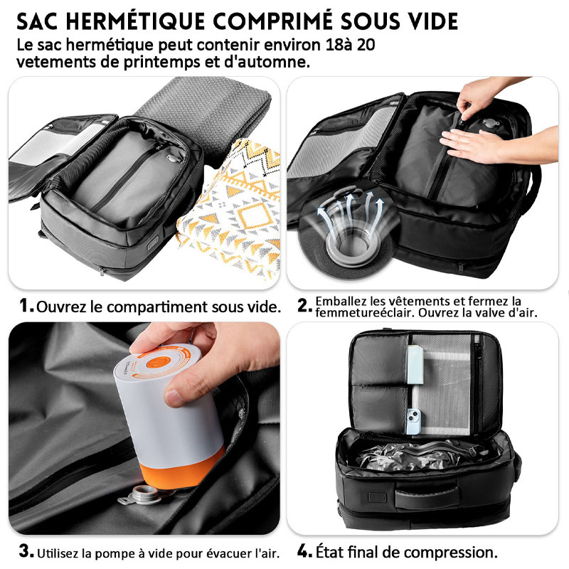 Custom-fit vacuum compression travel bag