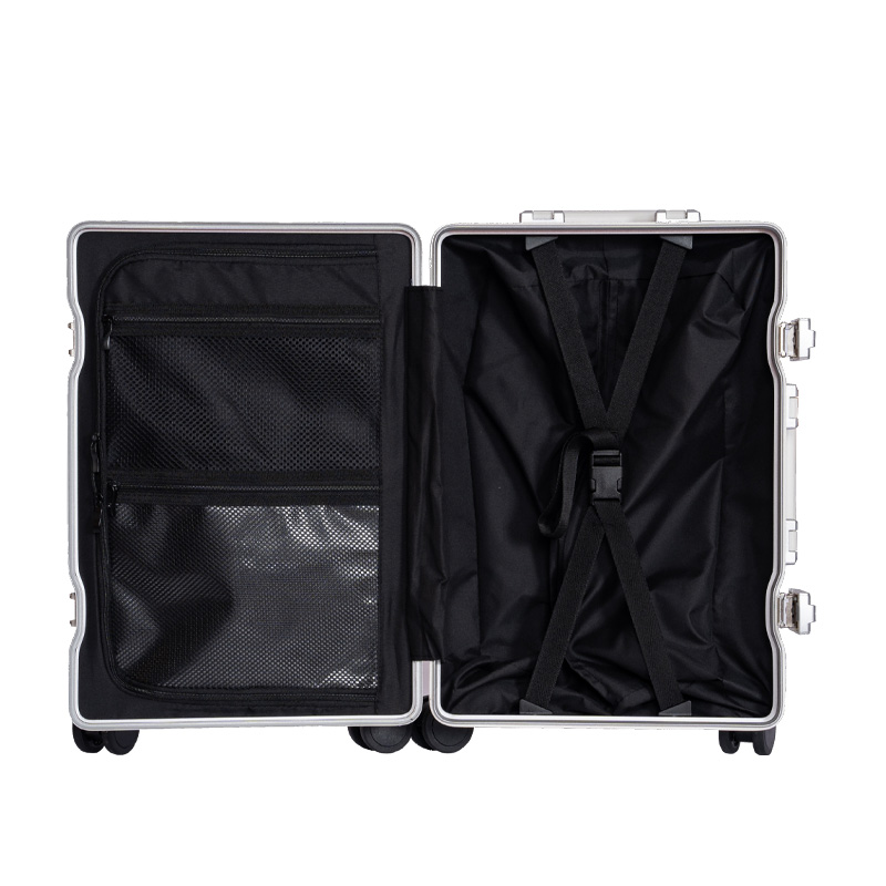 Modern front access carry-on travel case