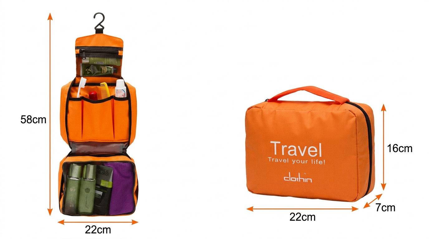Toiletry Bag with Hook