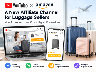 YouTube × Amazon: un nuovo canale di affiliazione per i venditori di valigie